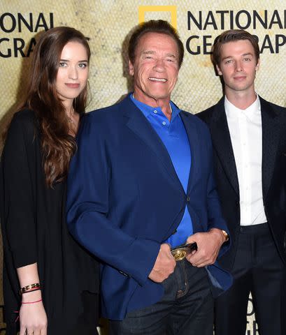 <p>Richard Shotwell/Variety/Penske Media via Getty</p> Christina Schwarzenegger, Arnold Schwarzenegger and Patrick Schwarzenegger