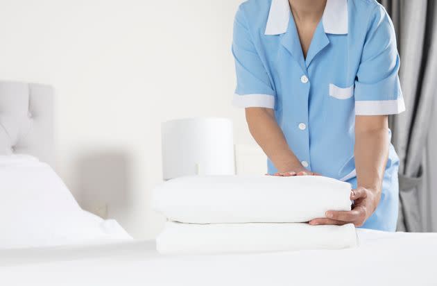 Tipping housekeeping staff every day that your room is serviced is standard protocol. (Photo: simarik via Getty Images)