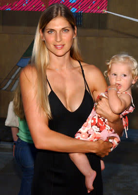 Gabrielle Reece and daughter at the Hollywood premiere of Sony Pictures Classics' Riding Giants