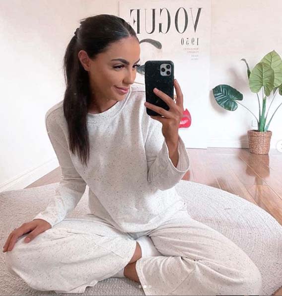 Melbourne influencer Mrs Yasmina wear $30 Kmart loungewear set