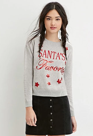 Prove Santa’s love for you with this cute sequined number. (Forever21, $29.90)