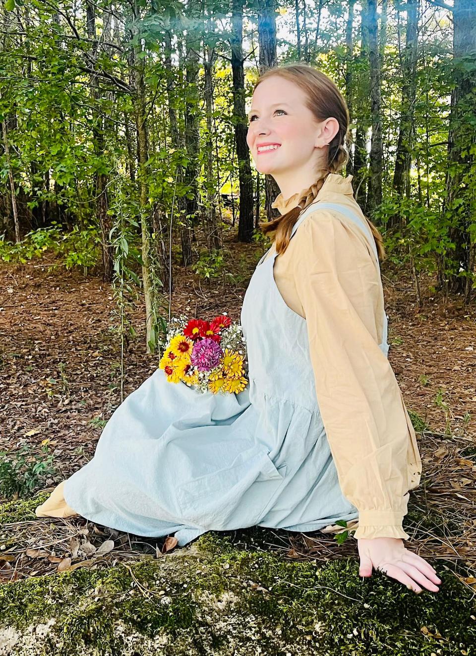 Grace Anne Page is pictured as Anne Shirley in Theatre of Gadsden's upcoming production of "Anne of Green Gables."