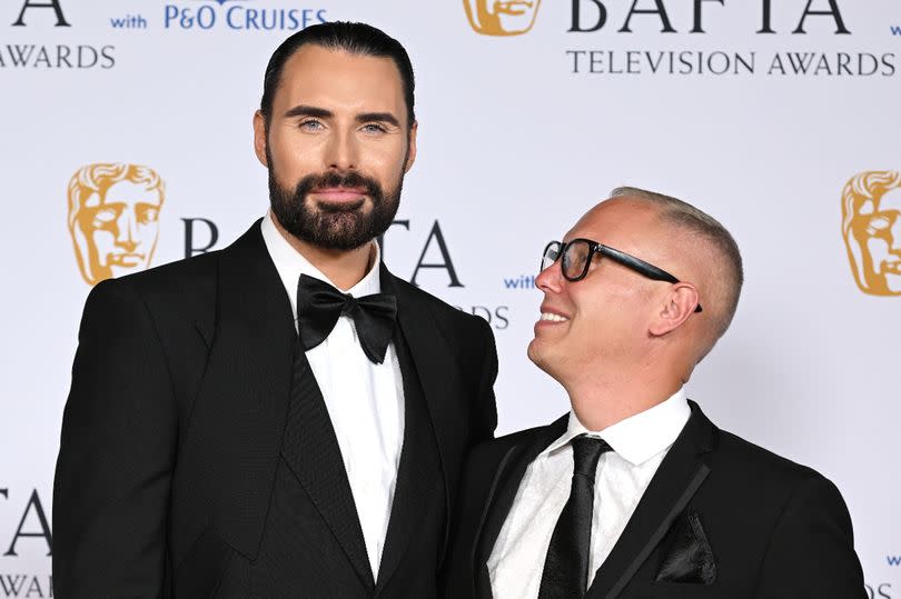 Rylan Clark and Rob Rinder at the 2024 BAFTA Television Awards