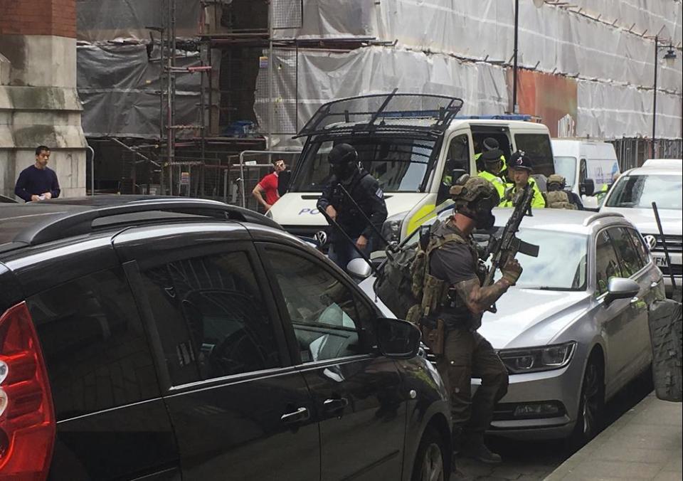 Armed police storming another flat in Manchester on Wednesday: AP