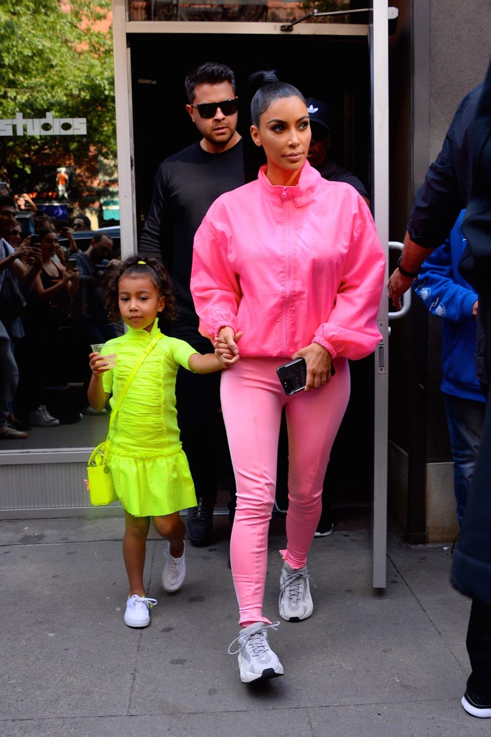 Kim Kardashian and North West in the street in NYC