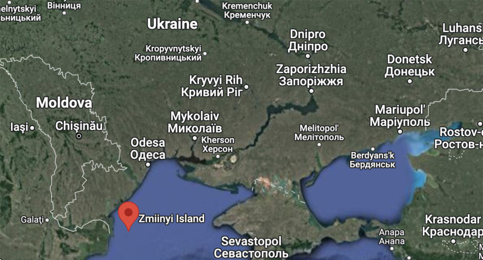 All of the guards on Snake Island, located 48km off the coast of Ukraine, where killed after refusing to surrender to a Russian warship. 