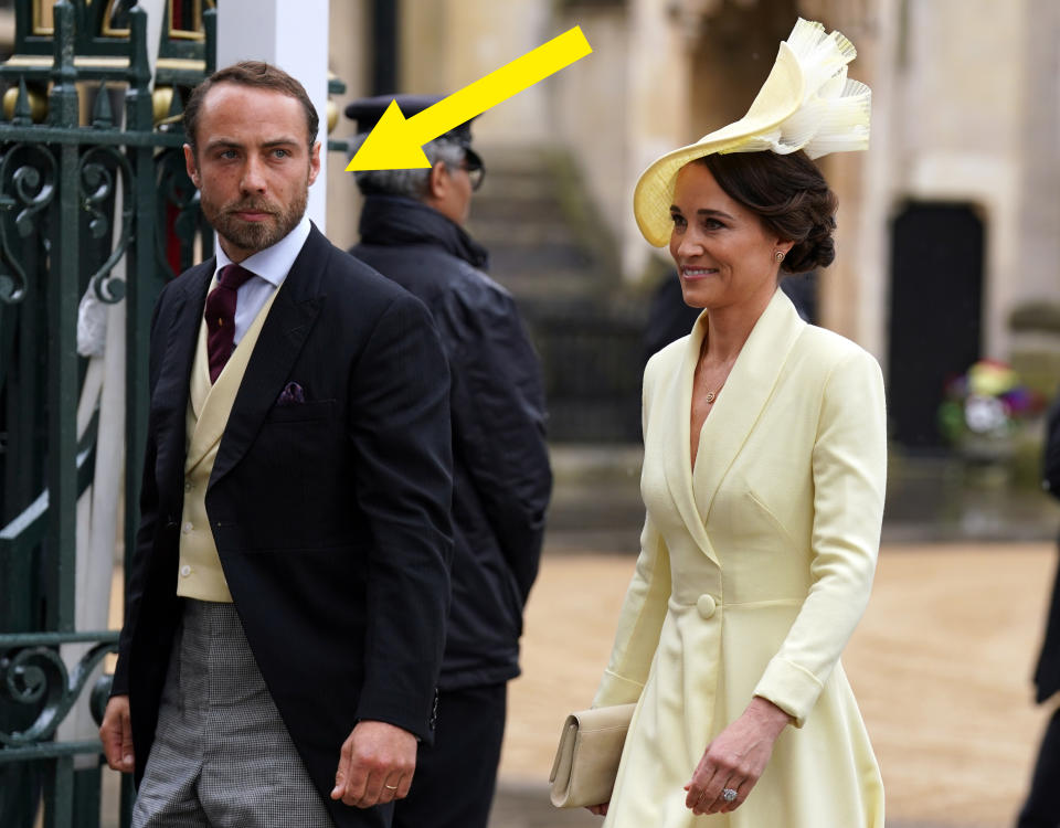 james walking alongside kate