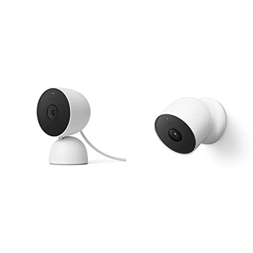 Google Nest Security Cam (Wired) - 2nd Generation - Snow with Google Nest Cam Outdoor or Indoor…