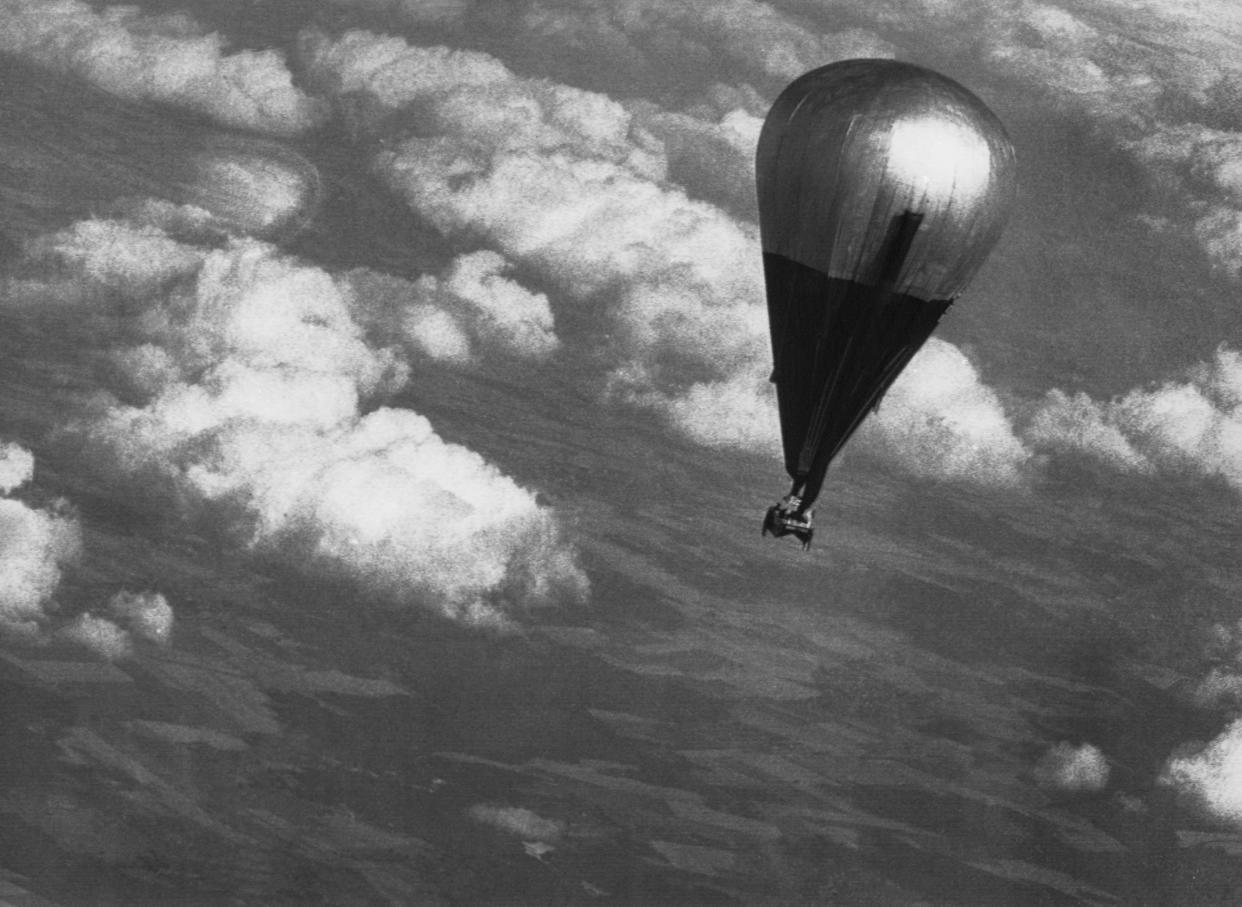 (Original Caption) Exterior view of the Double Eagle II over the Normany Coast.