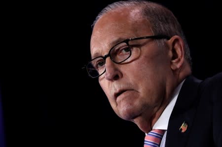 White House economic adviser Larry Kudlow delivers remarks at SelectUSA Investment Summit in Washington D.C., U.S.