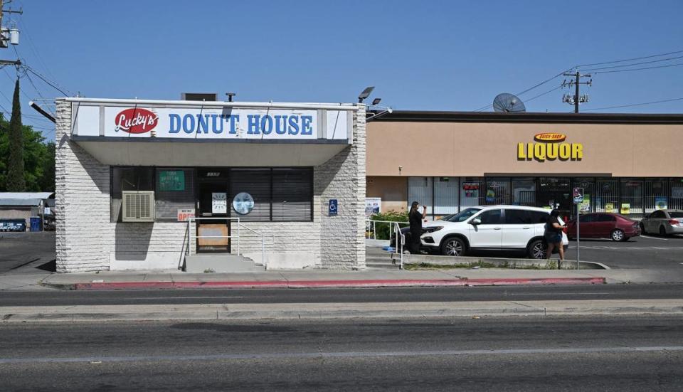 Lucky’s Donut House, left is closing after over 30 years in business at Shields and West avenues. Photographed Monday, May 20, 2024.