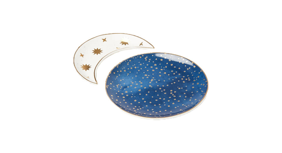 Moon Phase Ceramic Trays Set of Two