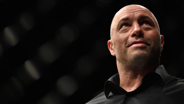 Commentator Joe Rogan during the UFC 209 event at T-Mobile Arena on March 4, 2017 in Las Vegas, Nevada. Photo by Jeff Bottari/Zuffa LLC via Getty Images)