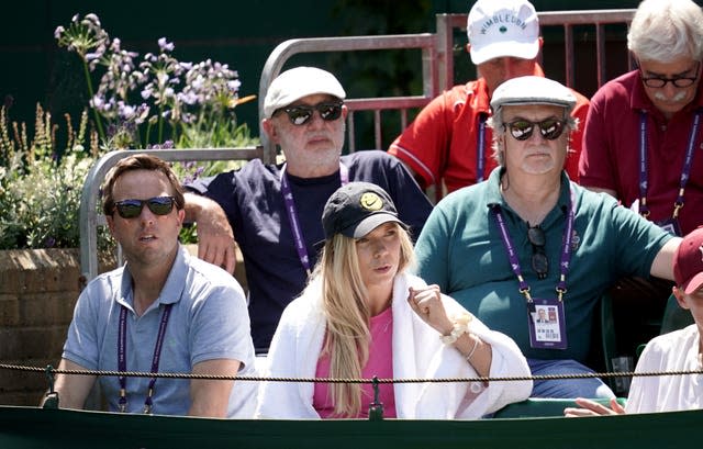 Katie Boulter watching boyfriend Alex De Minaur on Court 18 