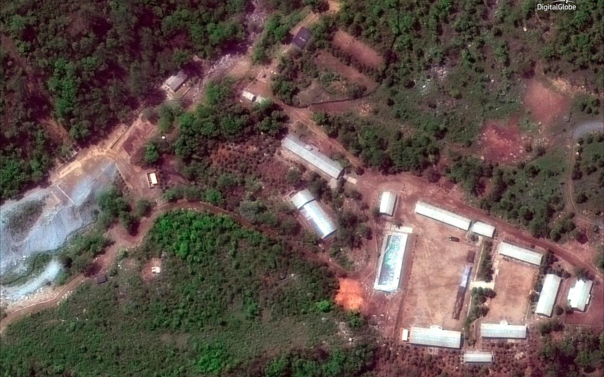 Satellite image shows the Punggye-ri test site in North Korea - Â©2018 DigitalGlobe, a Maxar company