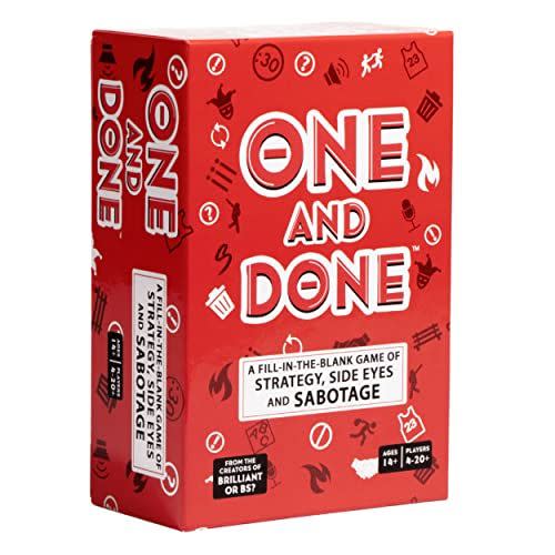 One and Done - A Fill-in-The-Blank Game of Strategy, Side Eyes and Sabotage