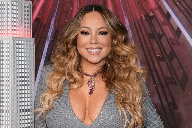 <p>Dia Dipasupil/Getty</p> Mariah Carey in New York City on Dec. 17, 2019