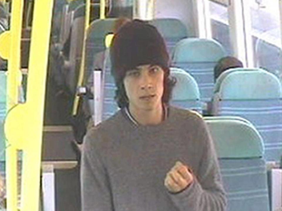 Ahmed Hassan on a train to Brighton after the device had exploded on the District Line at Parsons Green Underground station