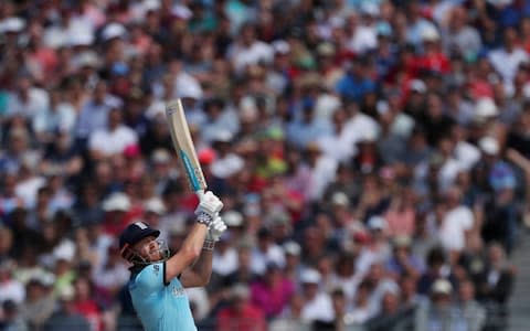 Jonny Bairstow hits a six - Credit: Action Images via Reuters/Lee Smith