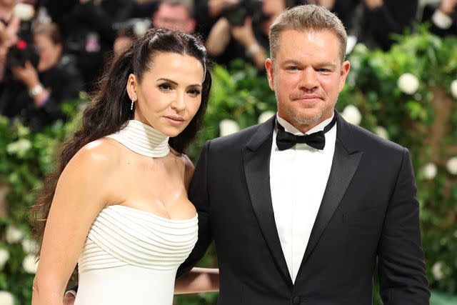 <p>Aliah Anderson/Getty</p> Luciana Damon and Matt Damon attend The 2024 Met Gala.