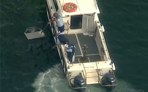 The sea plane crashed off Jerusalem Bay near Cowan, north of Sydney on Sunday afternoon 