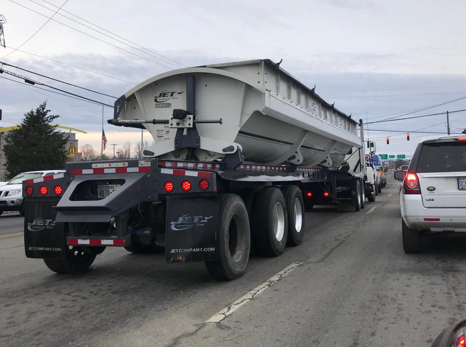 At one point, Duke Energy contracted with a trucking company to remove remaining coal ash at its Lake Julian power plant to lined landfill in Homer, Georgia. The side-dumping trucks were a common sight on Airport Road and I-26. Instead of trucking the remainder of the ash there, Duke built a specially line landfill onsite at Lake Julian.