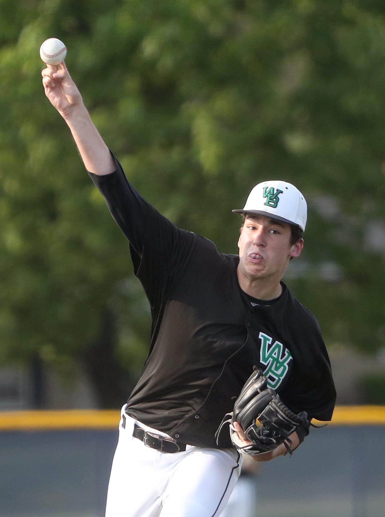 West Branch pitcher Beau Alazaus, throwing a year ago in a district semifinal at Louisville, pitched a shutout Monday in a 1-0 win over ND-CL.