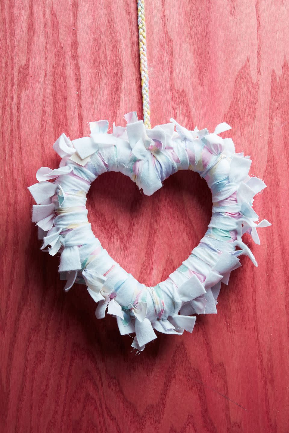 Heart-Shaped Rag Wreath