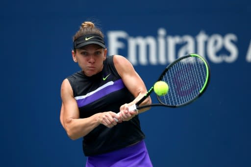 Simona Halep avoided a third successive US Open first round loss