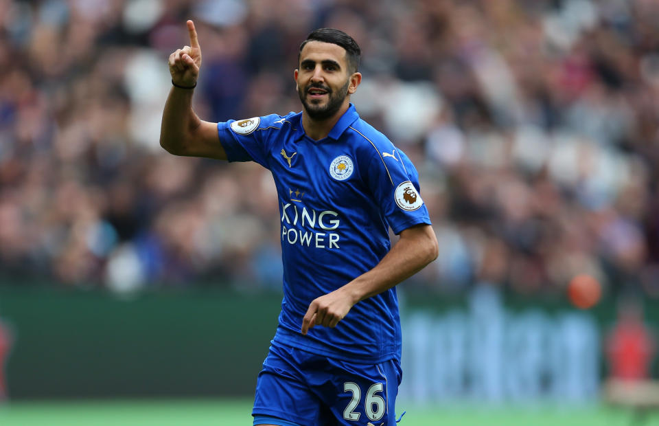Riyad Mahrez scored when Leicester last met West Ham. He’ll be hoping to get another goal or two this time around.