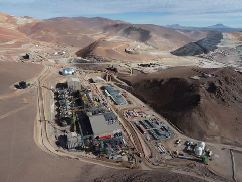 An aerial view of Gold Fields’ Salares Norte Mining Project in northern Chile (Photo: Business Wire)