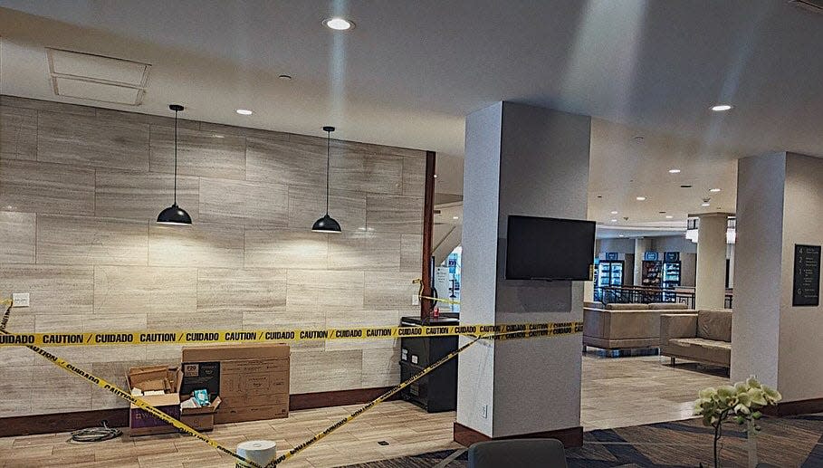 A space in the second-floor lobby of the Hyatt Regency Rochester is being remodeled for a satellite Boulder Coffee Co. location.
