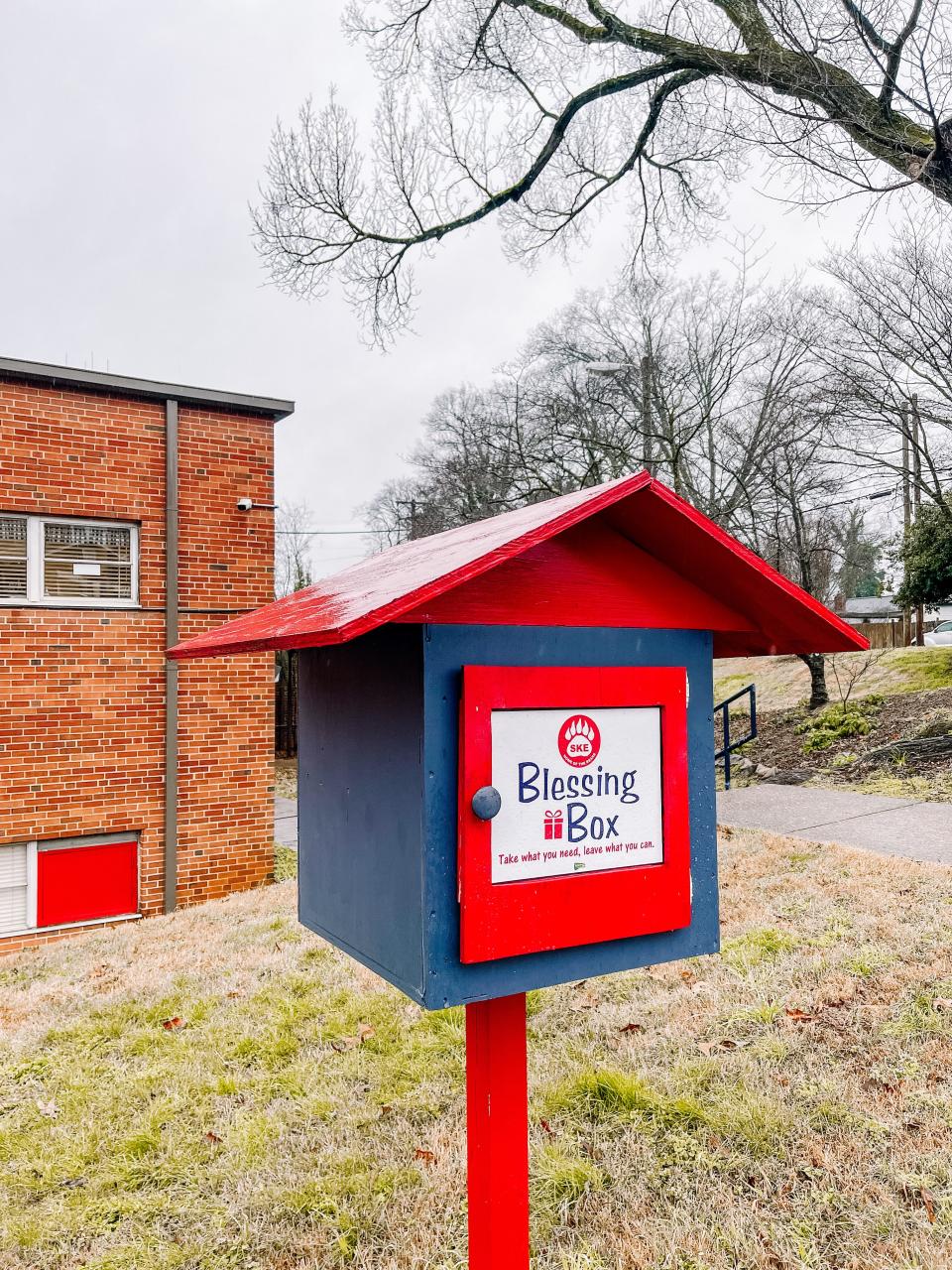 South Knoxville Elementary School’s blessing box is stocked by student council members and regularly used by members in the community. Feb. 3, 2022.