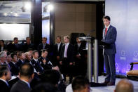 Canada's Prime Minister Justin Trudeau attends the China Entrepreneur Club Leaders Forum in Beijing, China, August 30, 2016. REUTERS/Jason Lee