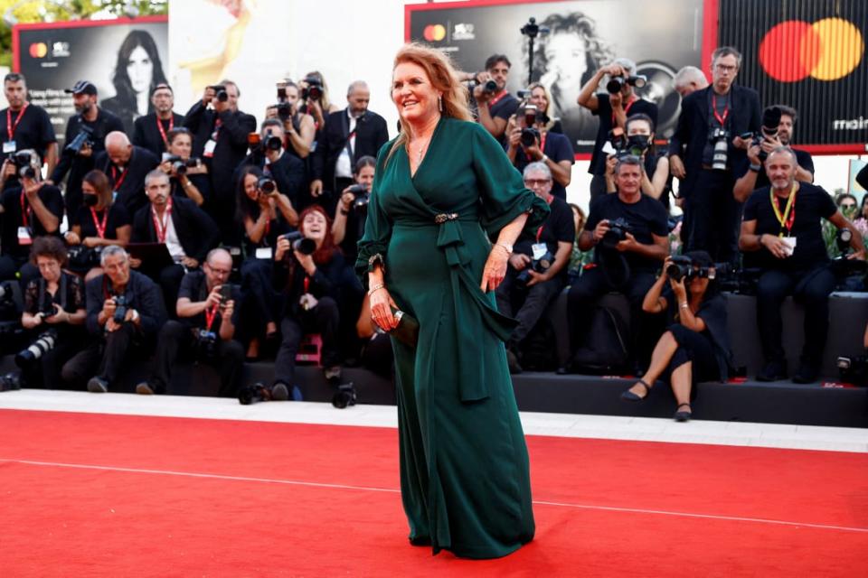 <div class="inline-image__caption"><p>Sarah Ferguson, Duchess of York, at the Venice Film Festival, 2022.</p></div> <div class="inline-image__credit">REUTERS/Guglielmo Mangiapane</div>