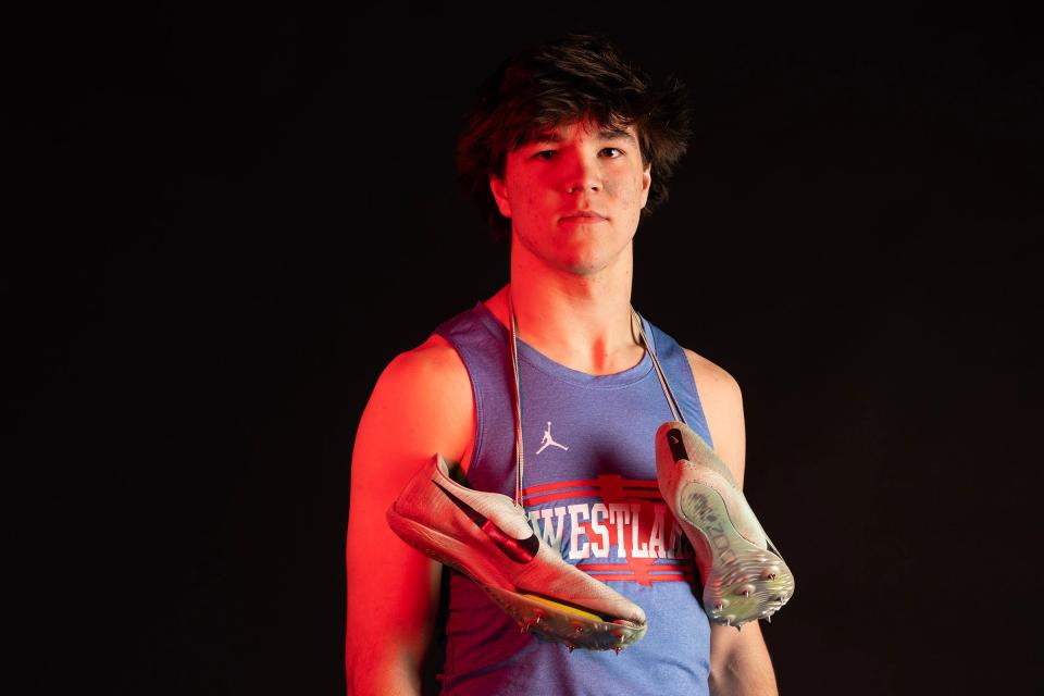 Westlake's Judson Crockett is a two-sport standout, playing football in the fall and running track in the spring. His senior track season, however, has been cut short because of an injury. He'll play football at TCU this fall as a cornerback.
