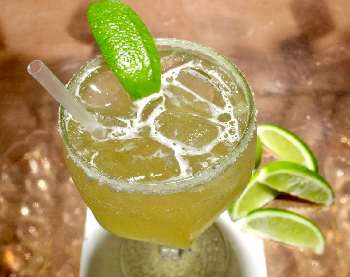 A margarita on the rocks at the Ridglea La Playa Maya.