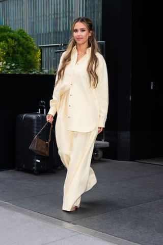 <p>Gotham/GC Images</p> Jessica Alba is seen exiting her hotel in Midtown on August 16, 2023 in New York City.