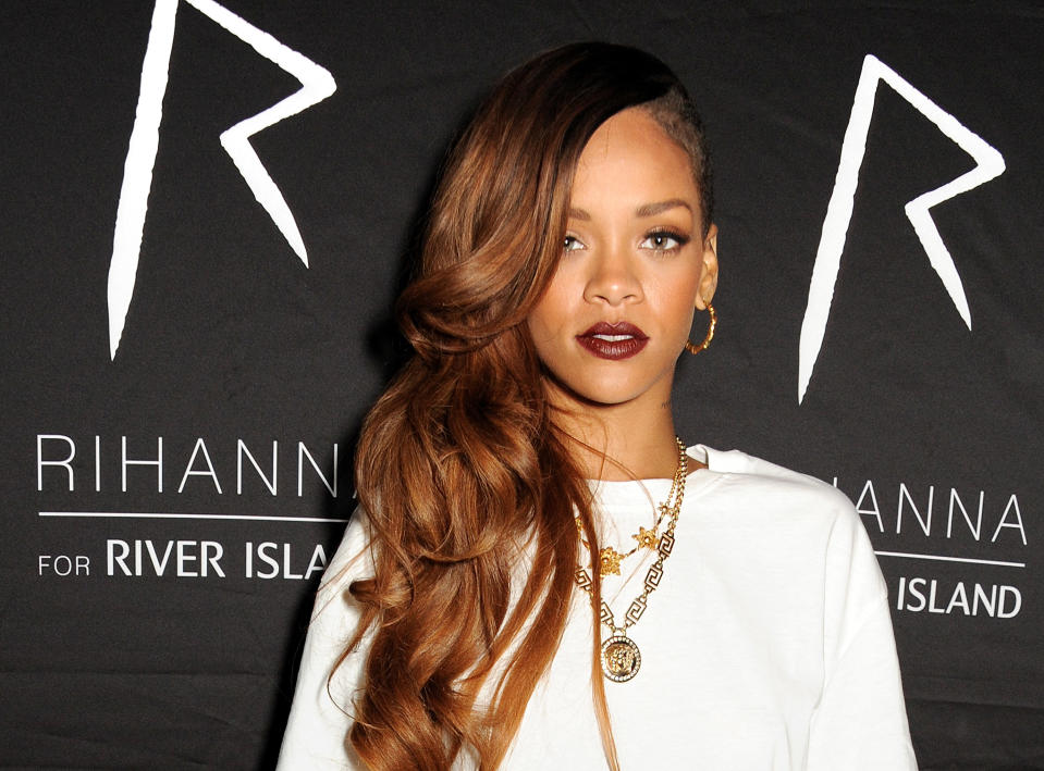 best celeb red hair rihanna