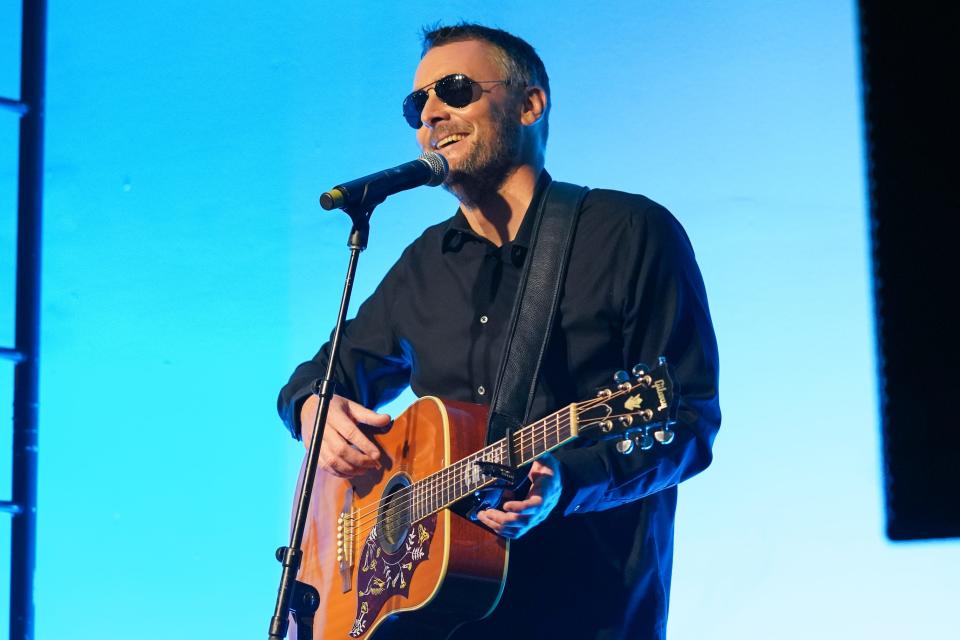 Eric Church performs at the CMA Triple Play Awards in Nashville. He sang a new, unreleased song, "My Nebraska."