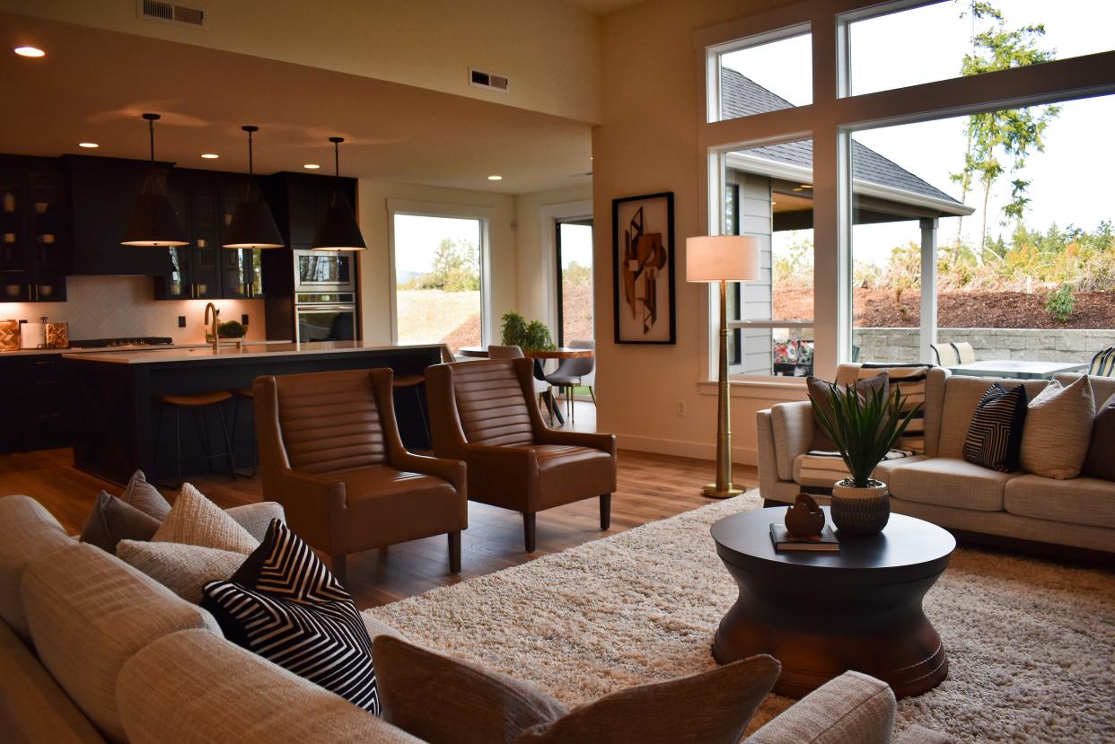 The interior of a model home at Solitude at Skyfall, a 29-home phase of a housing project south of Newberry Hill Road in Silverdale.