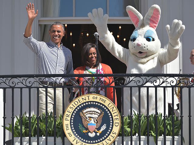 Mandel Ngan/AFP/Getty The Obamas at the White House Easter Egg Roll