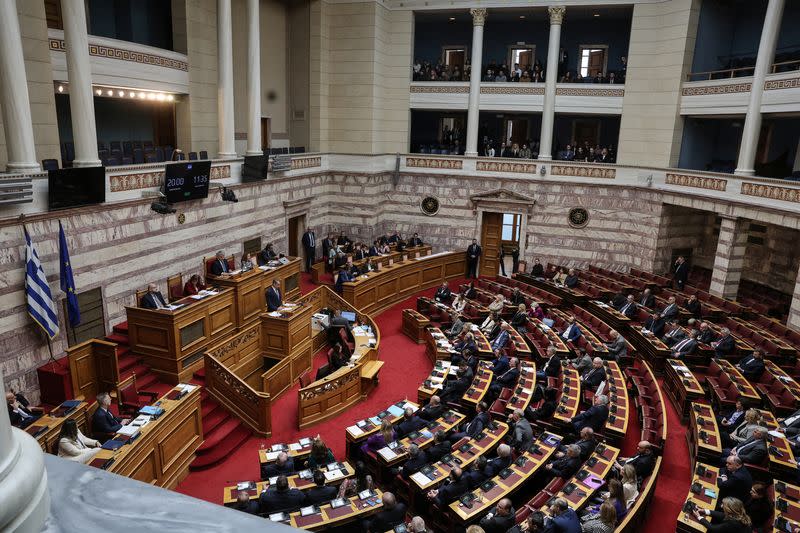 Greek parliament votes on bill legalising same-sex marriage, in Athens
