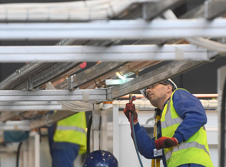 Construction firms were most worried about input price inflation, according to the ONS. Photo: PA 