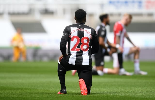 Premier League players took the knee in support of the Black Lives Matter movement