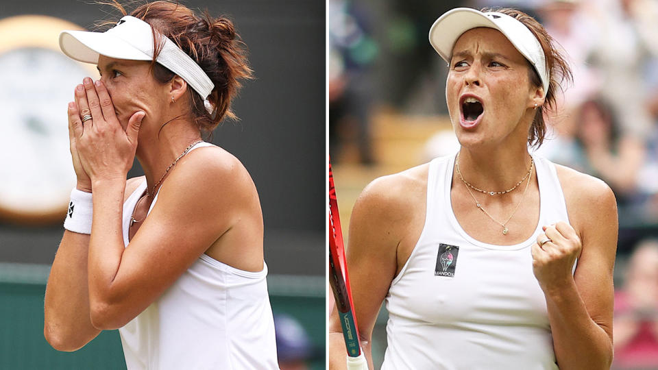 German mother-of-two Tatjana Maria sparked incredible scenes at Wimbledon after charging into the semi-finals. Pic: Getty