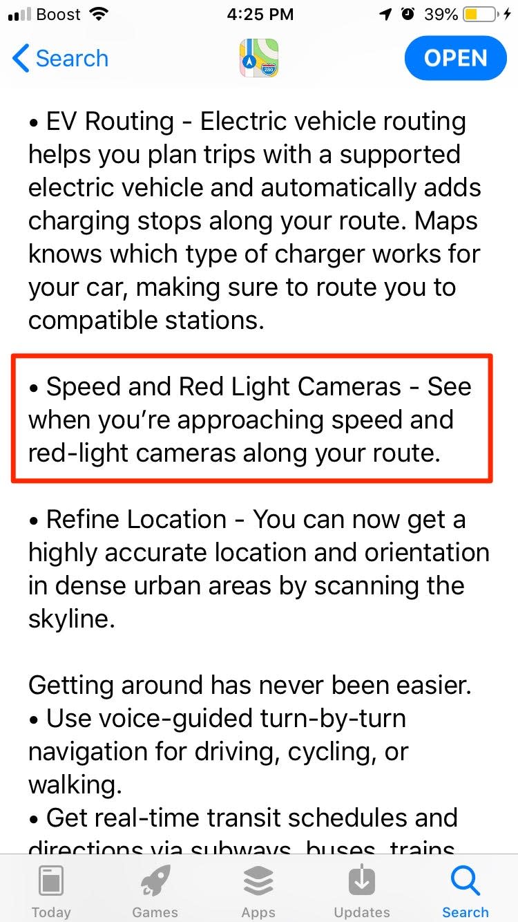 How to use iPhone Maps speed camera feature 1