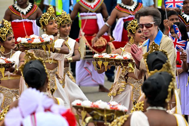 <p>ISHARA S. KODIKARA/AFP via Getty</p> Princess Anne visits Sri Lanka on Jan. 10, 2024