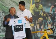 Tour de France winner Egan Bernal receives hero's welcome at home