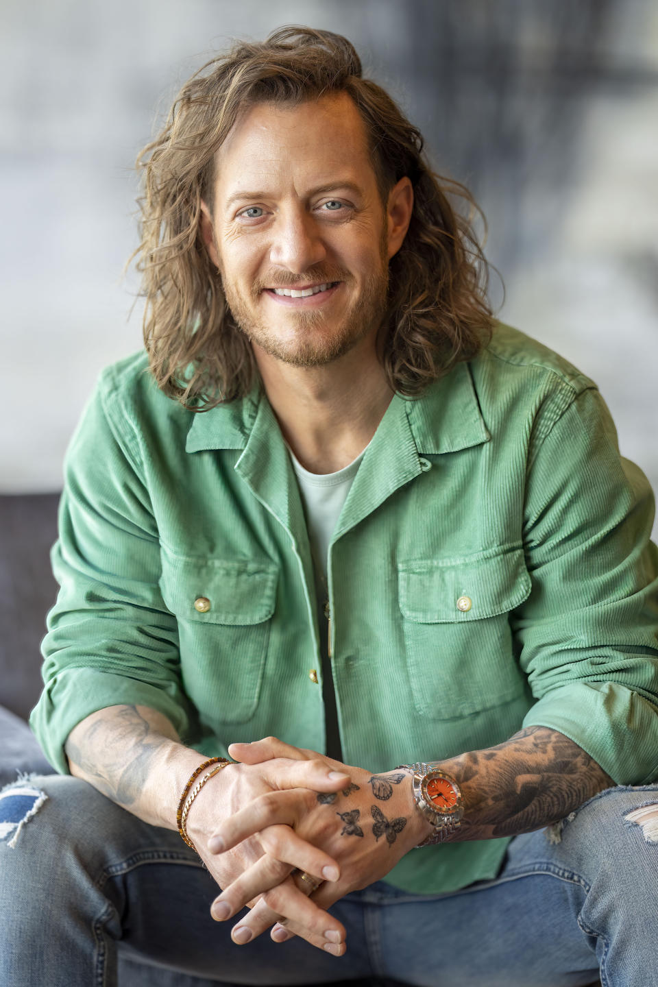Tyler Hubbard, a member of the duo Florida Georgia Line, poses for a portrait on Tuesday, Jan. 17, 2023, in Nashville, Tenn. A year after launching his solo career, Hubbard has reintroduced himself to fans with two hit solo songs and a debut record. (Photo by Ed Rode/Invision/AP)